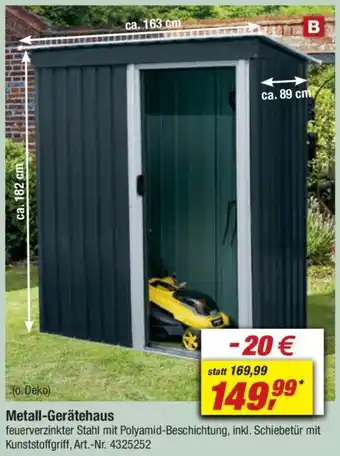 toom Baumarkt Metall-Gerätehaus Angebot