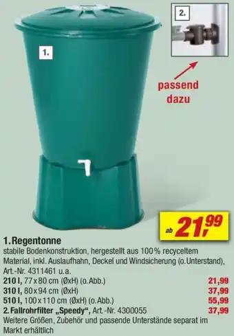 toom Baumarkt Regentonne Angebot