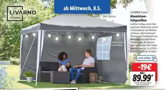 Lidl LIVARNO home Aluminium- Faltpavillon Angebot