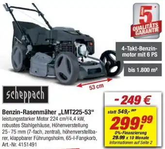 toom Baumarkt Scheppach Benzin-Rasenmäher ,,LMT225-53" Angebot