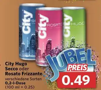 Combi City Hugo Secco oder Rosato Frizzante 0,2L Dose Angebot