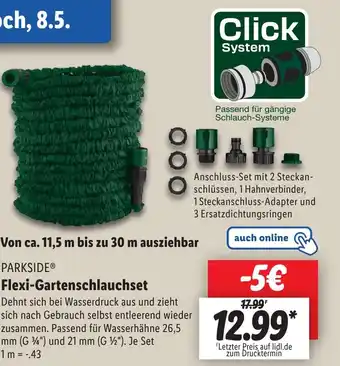 Lidl PARKSIDE Flexi-Gartenschlauchset Angebot