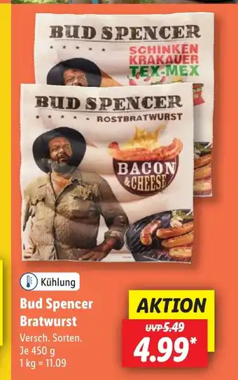 Lidl Bud Spencer Bratwurst 450g Angebot