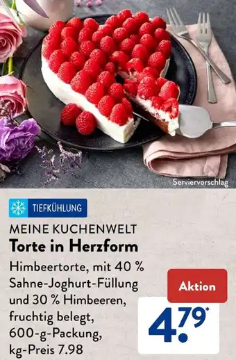 Aldi Süd MEINE KUCHENWELT Torte in Herzform 600 g Packung Angebot