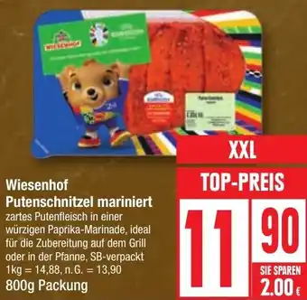 Edeka Wiesenhof Putenschnitzel mariniert 800 g Packung Angebot