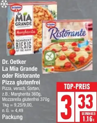 Edeka Dr. Oetker La Mia Grande oder Ristorante Pizza glutenfrei Angebot