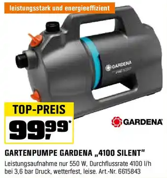 OBI GARDENA GARTENPUMPE „,4100 SILENT" Angebot