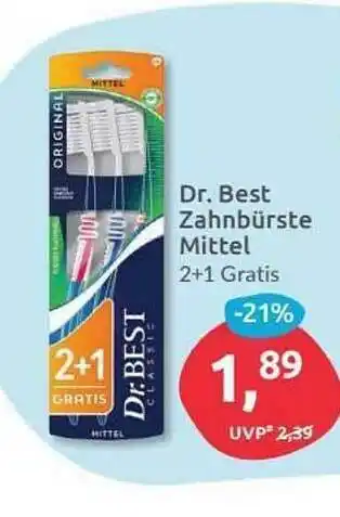 Budni Dr Best Zahnbürste Mittel Angebot