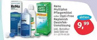 Budni Renu Multiplus Pflegemittel Oder Opti-free Replenish Desinfektionslösung Angebot