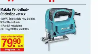 V Baumarkt Makita Pendelhub-stichsäge 4329kx1 Angebot