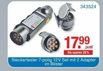 V Baumarkt Steckertester 7-polig 12v Set Mit 2 Adapter Im Blister Angebot