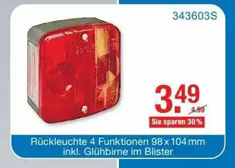 V Baumarkt Rückleuchte 4 Funktionen 98x104 Mm Inkl. Glühbirne Im Blister Angebot