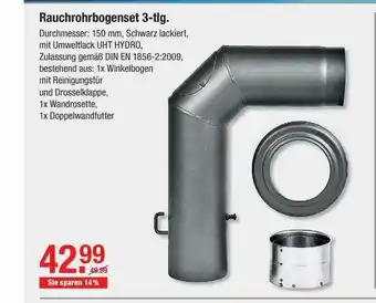 V Baumarkt Rauchrohrbogenset 3-tlg Angebot