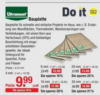 V Baumarkt Ultrament Bauplatte Angebot