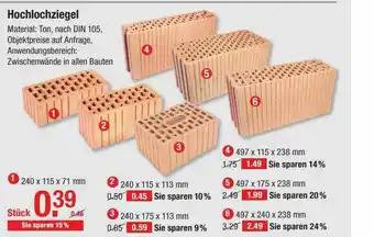 V Baumarkt Hochlochziegel Angebot