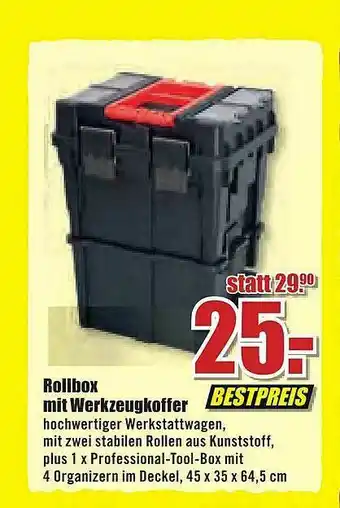 B1 Discount Baumarkt Rollbox Mit Werkzeugkoffer Angebot