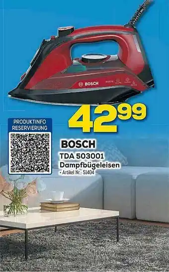 Euronics Berlet Bosch Tda 503001 Dampfbügeleisen Angebot