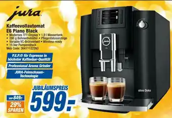 expert Octomedia Kaffeevollautomat E6 Piano Black Jura Angebot