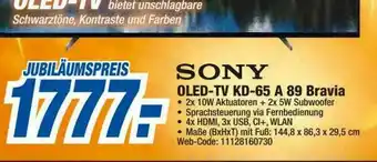 expert Octomedia Sony Oled-tv Kd-65 A 89 Bravia Angebot