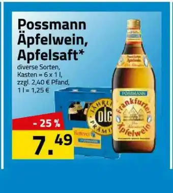 Logo Getränkemarkt Possmann äpfelwein Apfelsaft Angebot