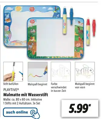 Lidl Playtive malmatte mit wasserstift Angebot