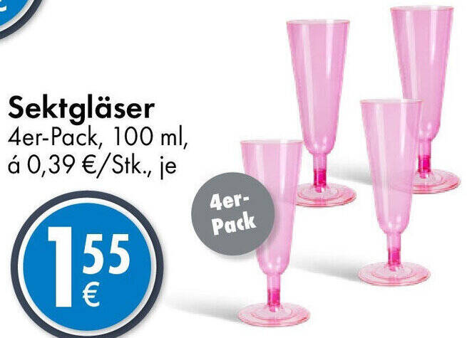 Sektgläser 4er-Pack Angebot bei TEDi