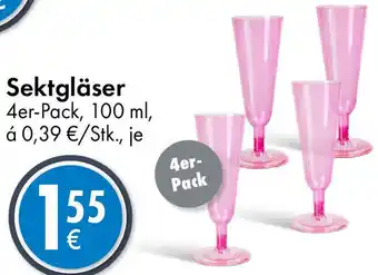 TEDi Sektgläser 4er-Pack Angebot