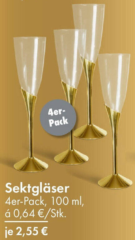 Sektgläser 4er-Pack Angebot bei TEDi