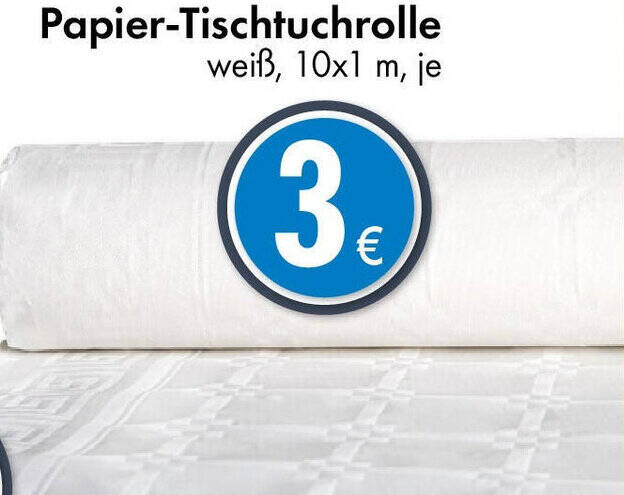 Papier-Tischtuchrolle Angebot bei TEDi