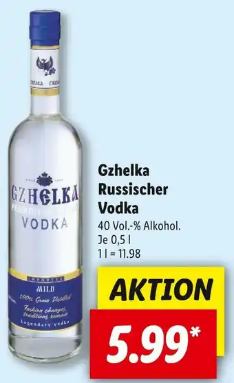 Lidl Gzhelka russischer vodka Angebot