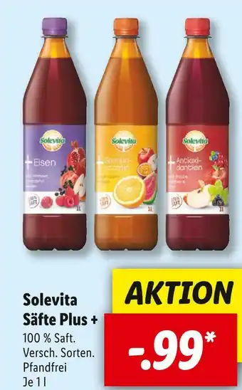 Lidl Solevita säfte plus + Angebot