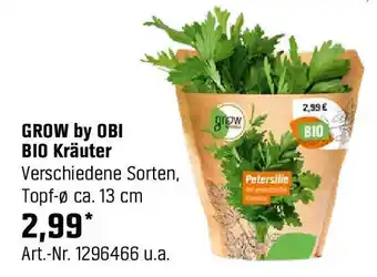 OBI GROW by OBI BIO Kräuter Angebot