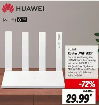 Lidl Huawei router „wifi ax3“ Angebot