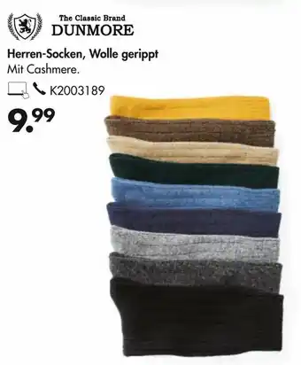 Galeria Dunmore Herren-Socken Wolle gerippt Angebot