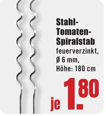 B1 Discount Baumarkt Stahl- Tomaten- Spiralstab Angebot