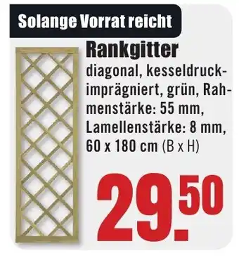 B1 Discount Baumarkt Rankgitter Angebot