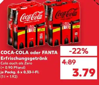 Kaufland COCA-COLA oder FANTA Erfrischungsgetränk Angebot