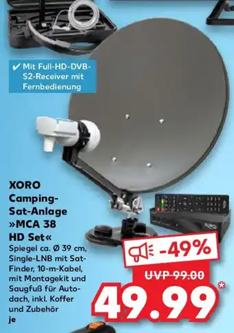 Kaufland XORO Camping- Sat-Anlage MCA 38 HD Set Angebot