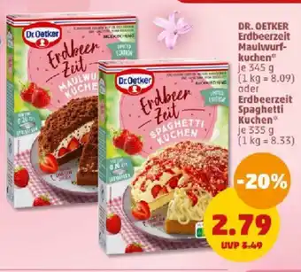 PENNY DR. OETKER Erdbeerzeit Maulwurf- kuchen 345 g oder Erdbeerzeit Spaghetti Kuchen 335 g Angebot