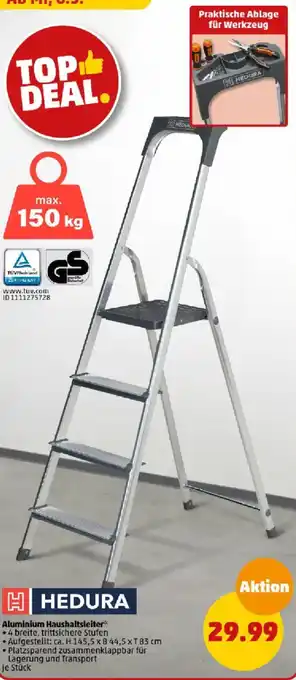 PENNY HEDURA Aluminium Haushaltsleiter Angebot