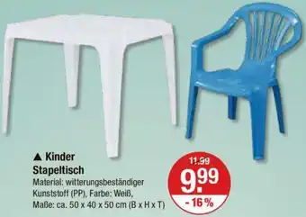 V Markt Kinder Stapeltisch Angebot