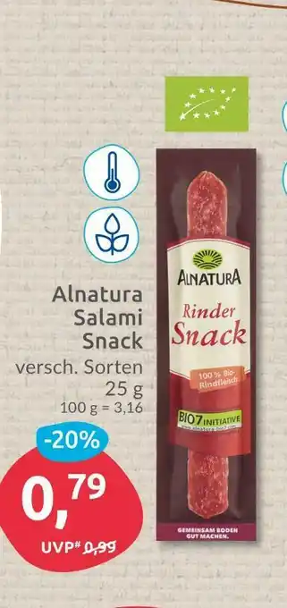 Budni Alnatura salami snack Angebot