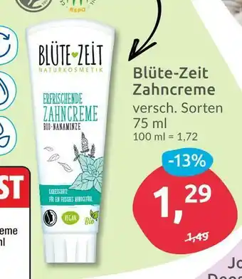 Budni Blüte-zeit zahncreme Angebot