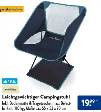 Aldi Süd ADVENTURIDGE Leichtgewichtiger Campingstuhl Angebot