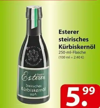 Famila Nord Ost Esterer steirisches kürbiskernöl Angebot