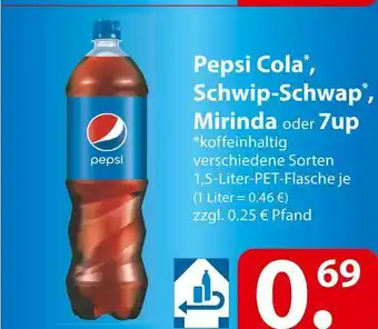 Famila Nord Ost Pepsi cola*, schwip-schwap*, mirinda oder 7up softdrinks Angebot