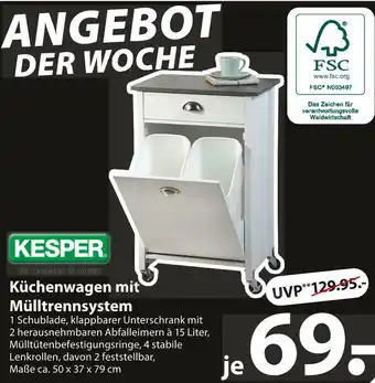 Famila Nord Ost Kesper küchenwagen mit mülltrennsystem Angebot