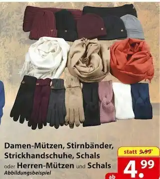 Famila Nord Ost Damen-mützen, stirnbänder, strickhandschuhe, schals oder herren-mützen und schals Angebot