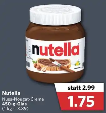 Combi Nutella 450g Angebot