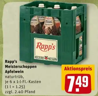REWE Rapp's meisterschoppen apfelwein Angebot